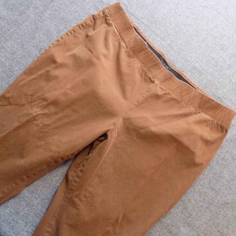 Talbots Essex Ankle Pants Womens 24W Brown Good Stretch Pull On Casual Dressy